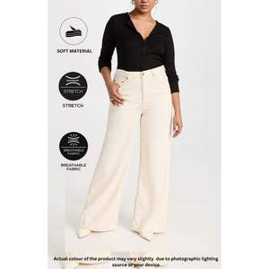 Jean en denim tendance pour femme, taille haute, coupe large, respirant, écologique, confortable toute la journée, pantalon mode, tailles 26 à 40 - Product Image 6