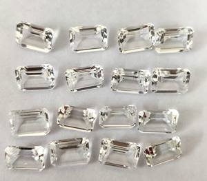 โทแพซสีขาวธรรมชาติทรงแปดเหลี่ยมขนาด 6x8 มม. เจียระไน - โทแพซสีขาวทรงแปดเหลี่ยมคุณภาพเยี่ยมแบบเม็ดเดี่ยว - Product Image 3