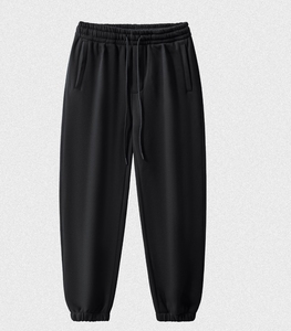 Vente en gros 2025 Streetwear Pantalon de survêtement ample à jambes larges Pantalon de survêtement uni 100% coton pour hommes Pantalon de survêtement gris en coton pour hommes - Product Image 6