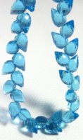 Perles de topaze bleue synthétique de haute qualité, créées en laboratoire, en quartz hydro, en forme de goutte, 10x7mm, taille facetée, percées en diagonale, pierres précieuses en vrac