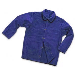 Chaqueta de soldadura, abrigo de soldadura de cuero, resistente al calor, ropa de protección, chaqueta de soldadura, ropa de trabajo de cuero ignífugo para uso industrial - Product Image 6