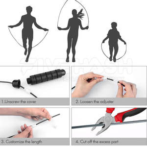 Cuerdas para Saltar, Cuerda de Entrenamiento de Material Duradero, Longitud Ajustable, Agarre Fácil, Cuerdas para Ejercicio Diario - Product Image 4