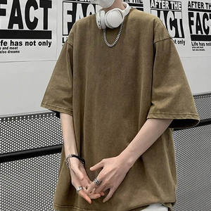 T-shirt vintage lavé à l'acide personnalisé pour hommes, poids lourd 250gsm 100% coton, épaule tombante, coupe oversize, séchage rapide, vente en gros - Product Image 2