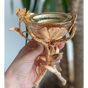 High Quality Brass Gold Plated Decorative <b>Incense</b> <b>Burner</b> <b>Holder</b> With Floral Stand Elegant Home Decor Centerpiece <b>Incense</b> <b>Holder</b> - Product Image 2