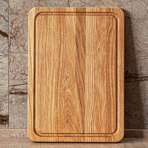 Planche à découper en bois dur avec rainure pour le jus, cuisine, barbecue, dinde, planche à découper commerciale, planche à découper en bois de chêne - Product Image 1