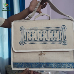 Bolsos de yute elegantes de moda para trajes casuales y asas elegantes y gran capacidad interior para ir de compras - Product Image 3