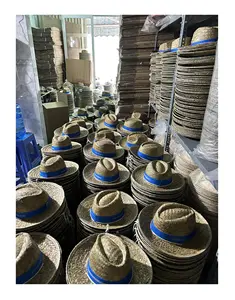 Chapéu de palha mexicano de aba larga para mulheres, chapéu de sombrero de cor boa para festas casuais e eventos, chapéu de presente e decoração, fornecedor de verão