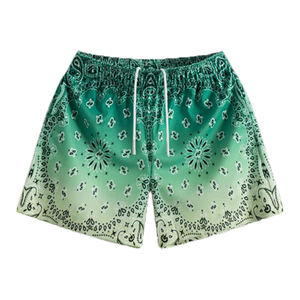 Fabricante de alta calidad, venta al por mayor, bandana impresa, gimnasio, sublimación de 5 pulgadas, pantalones cortos de malla Paisley de doble capa personalizados con bolsillos - Product Image 3