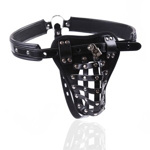 Cinturón de Castidad Masculino de Cuero, Juguete Fetiche SM para Adultos - Product Image 4