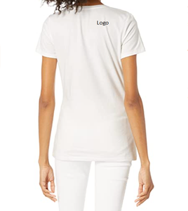 T-shirt ras du cou pour femmes, coupe classique à manches courtes, tendance, personnalisé, avec impression sur fond blanc - Product Image 6