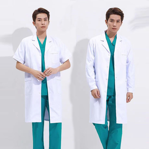 OEM de fábrica Unisex de manga larga personalizado médico profesional ropa de médico uniforme blanco bata de laboratorio con múltiples bolsillos - Product Image 4