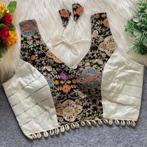 Festival Wear Gajji seda con estampado de posición y bordado blusa fabricante y proveedor de Surat - Product Image 4