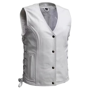 Chaleco de Cuero Desgastado Estilo Vaquero para Hombre de Alta Calidad con Cuello en V, Transpirable, Informal, Ofrece Servicio OEM - Product Image 1