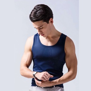 Camisetas Interiores Personalizadas para Hombre, sin Mangas, Transpirables, Anti-Sudor, Ajustadas, de Poliéster/Algodón, para Todas las Temporadas, para Fitness - Product Image 5