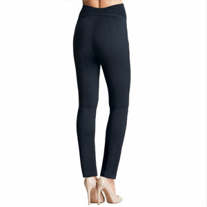 กางเกงเลกกิ้งผ้าฝ้ายสำหรับผู้หญิง ระบายอากาศได้ดี เอวกลาง เหมาะสำหรับใส่ทำงานในออฟฟิศหรือโอกาสทางการ มีลายพิมพ์ ไซส์ XL สำหรับฤดูหนาว - Product Image 3