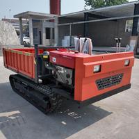 Transporteur chenillé compact avec benne basculante, benne basculante diesel sur chenilles pour terrains boueux et utilisation agricole