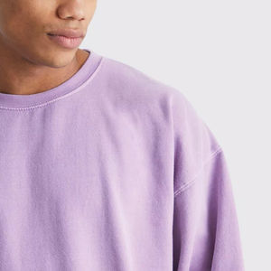 Customize Streetwear Vintage Men Print Sweatshirts OEM Service Wholesale Best Design Acid Wash Sweatshirts with cheap price - Product Image 3