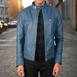 แจ็คเก็ตหนังผู้ชายแฟชั่นใหม่ขายดี สไตล์สตรีทสปริง กันลมและเป็นมิตรกับสิ่งแวดล้อม - Product Image 5