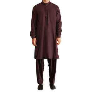 Conjuntos de Shalwar Kameez Pakistaníes de Moda Casual de Invierno, Última Tendencia, Ropa para Bodas y Eid, Transpirable, de Poliéster/Algodón - Product Image 1