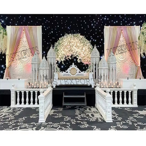 Decoración Elegante para Escenario de Boda Marroquí, Decoración para Recepción de Boda Musulmana, Decoración Elegante para Escenario de Boda Árabe en Florida - Product Image 1