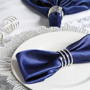Rond de serviette en métal poli en acier inoxydable brillant pour restauration professionnelle restaurants hôtels établissements de restauration - Product Image 2