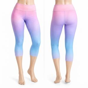<b>Women</b> <b>Capri</b> <b>Legging</b> Made With Lightweight Stretch Fabric Comfortable Athletic Fit Breathable Structure Quick Dry Properties - Product Image 6