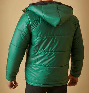 Veste d'hiver unisexe imperméable à capuche amovible Nouveau design Gilet matelassé en coton Fermeture éclair devant Service OEM Tailles XS 6XL - Product Image 3