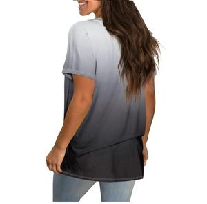 Top vente respirant Oxford tissu surdimensionné T-Shirts Anti-UV col rond manches régulières chemises d'entraînement de gymnastique - Product Image 3