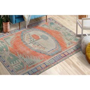 Tapis à motif floral bohème, tapis imprimé, délavé, minimaliste, anatolien, turc, décoratif, antidérapant, mariage, rose, tapis en chenille - Product Image 2