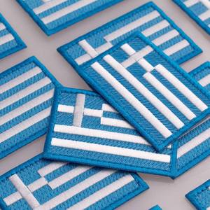 L'écusson du drapeau grec, le drapeau du pays de l'emblème national de la Grèce, fer brodé sur - Product Image 5