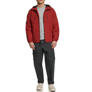 Chaqueta Cortavientos Impermeable de Alta Calidad para Hombre, Chaqueta de Lluvia Informal Lisa con Capucha, Ropa Suave con Cierre de Cremallera - Product Image 1
