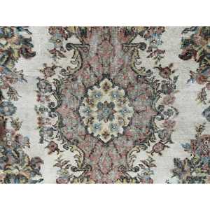 Alfombra Turca Grande de 5.5x8.9 pies, Alfombra de Lana a Cuadros Marrón Vintage - Product Image 5