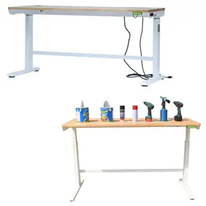Meja putar listrik 168cm, kantor game berdiri meja toko bengkel bebas timbal meja angkat dapat disesuaikan