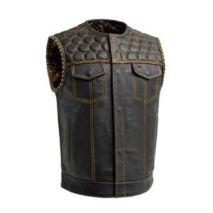 Plusieurs couleurs Option peau de vache Style Club Hommes Gilet de motard en cuir Gilet de moto Gilet de cowboy - Product Image 2