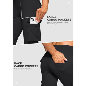 Pantalones Cargo de cintura alta con estampado personalizado para mujer, pantalones de trabajo de talla grande al por mayor de Cordura, estilo holgado para uso diario - Product Image 6