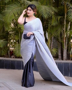 ผ้าคอตตอนเนื้อละเอียดของ Chinon สำหรับงานแต่งงานแบบซักได้มีหลายสีเรียบอินเดียดีไซน์ประณีต - Product Image 3