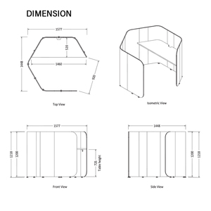 ฝักผ้าเวิร์กสเตชันแบบแยกส่วนสำหรับใช้ในสำนักงานและทำงานร่วมกันโซลูชันที่ยืดหยุ่นและสะดวก - Product Image 5