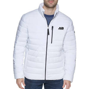 เสื้อแจ็คเก็ตพัฟเฟอร์ผู้ชายขายดีสำหรับฤดูหนาว คอตั้ง คุณภาพสูง เนื้อผ้าระบายอากาศดี บริการ OEM สีและโลโก้ปรับแต่งได้ - Product Image 2