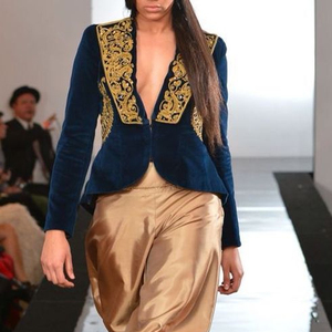 Latest Party Wear Decorative <b>Jacket</b> on Velvet Fabric With Embellish Beautiful Crystal Beads, Pearls, Glass Stone Work - Product Image 1