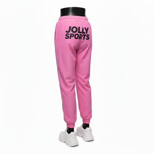 Pantalon coupe-vent pour femme, tissu polyester de haute qualité, coupe-vent, rose uni, logo personnalisé en transfert thermique sur caoutchouc, pantalon pour femme - Product Image 5