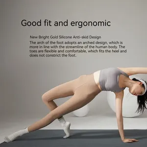 ODM Professional Crew Length Non-Slip Plaid <b>Grip</b> <b>Socks</b> for Pilates Barre and Yoga Anti-Slip Features Made in Vietnam - Product Image 2