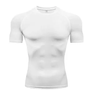 Camiseta Deportiva Elástica de Compresión de Secado Rápido para Hombre, Top Deportivo para Correr, Gimnasio, Entrenamiento, Mallas Deportivas de Verano, Ropa Deportiva - Product Image 5