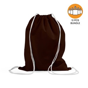 Mochila con cordón de ajuste, color naranja sólido, poliéster, informal, para gimnasio, unisex, ligera, plegable, duradera, correa ajustable, asa suave - Product Image 1