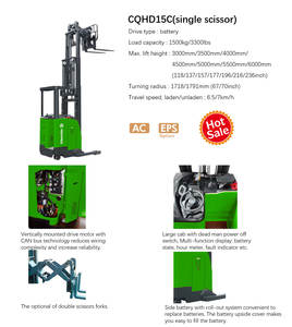 1.5ton 1500Kg Ce Elektrische Schaar Bereiken <span class=keywords><strong>Truck</strong></span> Voor Dubbele Diepe Planken - Product Image 4
