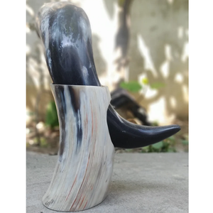 Cornes à boire viking avec support en corne de buffle, fabriquées par des artisans naturels, produit en vente chaude - Product Image 2