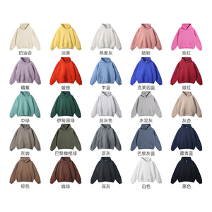 เสื้อฮู้ดดี้ผ้าฟลีซคุณภาพสูงแบบใหม่ ไม่มีเชือกผูก ทรงหลวม โอเวอร์ไซส์ ผ้าฝ้ายเนื้อหนา พิมพ์ลายตามสั่ง - Product Image 2