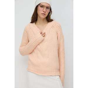 เสื้อสเวตเตอร์คอวีสไตล์เกาหลี ลายพิมพ์ สำหรับผู้หญิง ระบายอากาศได้ดี อุ่นสบาย ผ้าไม่ถักทอ  โลโก้ตัวอักษรด้านหน้า ไซส์ XS สำหรับฤดูใบไม้ร่วงและฤดูหนาว - Product Image 3