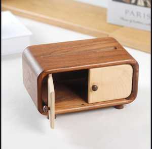 Custom Natural Wooden Tissue Box Cover Eco Friendly Home Decor - Product Image 4