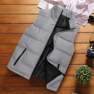 Customized Breathable Hooded Canvas Men's Puffer Vest for Winter Wholesale Price Casual Wear Custom Color Waterproof Windproof - Product Image 5