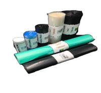 Sac à soufflets latéraux biodégradable de qualité supérieure, robuste, avec fond gaufré, scellage étoilé, écologique, résistant à l'humidité, pour poubelle (vente en gros)